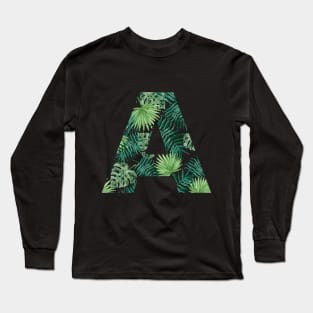 A letter - palm leaves Long Sleeve T-Shirt